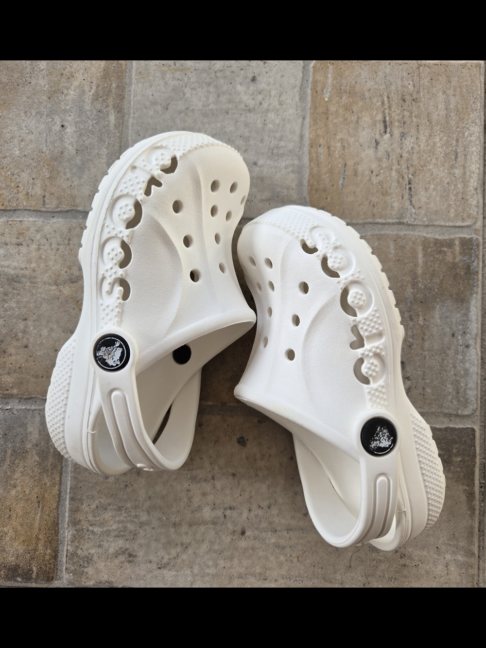 Kids White Foam Clog Sandals - Crocs- Size 10c Toddler